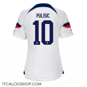 stati Uniti Christian Pulisic #10 Prima Maglia Femmina Mondiali 2022 Manica Corta